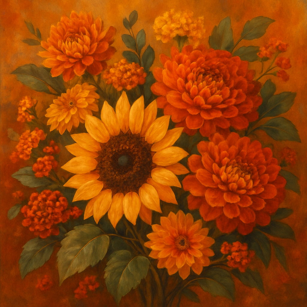 Autumn flower arrangement